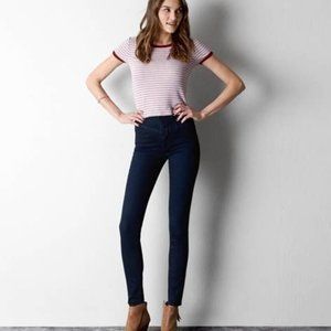 NWOT AMERICAN EAGLE Super Sky High Jegging Dark 10